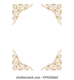 Vintage baroque ornament. Retro pattern antique style acanthus. Decorative design element filigree calligraphy vector.