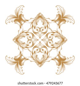 Vintage baroque ornament. Retro pattern antique style acanthus. Decorative design element filigree calligraphy vector.