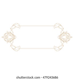Vintage baroque ornament. Retro pattern antique style acanthus. Decorative design element filigree calligraphy vector.