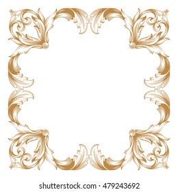 Vintage baroque ornament. Retro pattern antique style acanthus. Decorative design element filigree calligraphy vector.