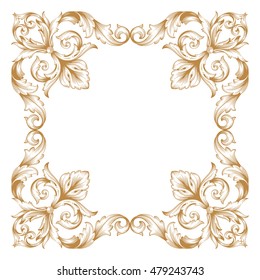 Vintage baroque ornament. Retro pattern antique style acanthus. Decorative design element filigree calligraphy vector.