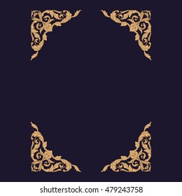 Vintage baroque ornament. Retro pattern antique style acanthus. Decorative design element filigree calligraphy vector.