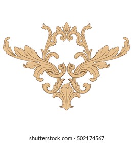 Vintage baroque ornament. Retro pattern antique style acanthus. Decorative design element filigree calligraphy vector.