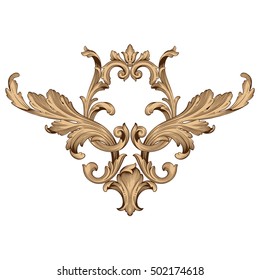 Vintage baroque ornament. Retro pattern antique style acanthus. Decorative design element filigree calligraphy vector.