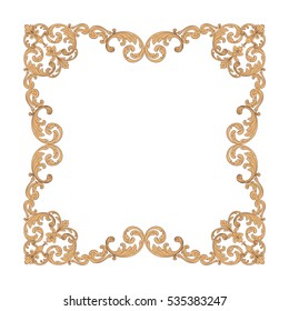 VIntage baroque ornament retro pattern antique style acanthus. Decorative design element filigree calligraphy vector. You can use for wedding decoration of greeting card and laser cutting.