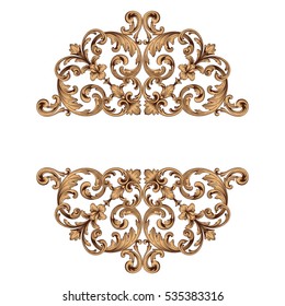 VIntage baroque ornament retro pattern antique style acanthus. Decorative design element filigree calligraphy vector. You can use for wedding decoration of greeting card and laser cutting.