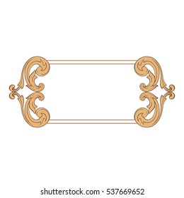 VIntage baroque ornament retro pattern antique style acanthus. Decorative design element filigree calligraphy vector. You can use for wedding decoration of greeting card and laser cutting.