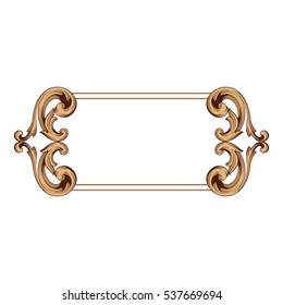VIntage baroque ornament retro pattern antique style acanthus. Decorative design element filigree calligraphy vector. You can use for wedding decoration of greeting card and laser cutting.