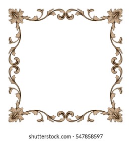 VIntage baroque ornament retro pattern antique style acanthus. Decorative design element filigree calligraphy vector. You can use for wedding decoration of greeting card and laser cutting.