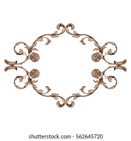 Vintage baroque ornament retro pattern antique style acanthus. Decorative design element filigree calligraphy vector. You can use for wedding decoration of greeting card and laser cutting.