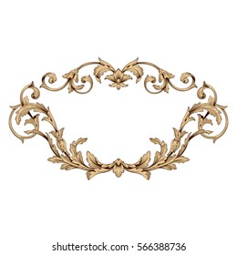 Vintage baroque ornament retro pattern antique style acanthus. Decorative design element filigree calligraphy vector. You can use for wedding decoration of greeting card and laser cutting.