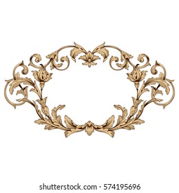 Vintage baroque ornament retro pattern antique style acanthus. Decorative design element filigree calligraphy vector. You can use for wedding decoration of greeting card and laser cutting.