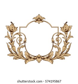 Vintage baroque ornament retro pattern antique style acanthus. Decorative design element filigree calligraphy vector. You can use for wedding decoration of greeting card and laser cutting.