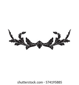 Vintage barocke Ornament Retro Muster antiken Stil Akanthus. Dekoratives Design Element filigrane Kalligrafie Vektor. Sie können für Hochzeitsdekoration von Grußkarten und Laserschneiden.