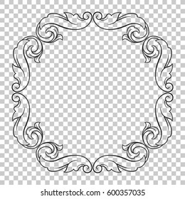 Vintage baroque ornament retro pattern antique style acanthus. Decorative design element filigree calligraphy vector. You can use for wedding decoration of greeting card and laser cutting.