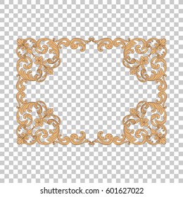 Vintage baroque ornament retro pattern antique style acanthus. Decorative design element filigree calligraphy vector. You can use for wedding decoration of greeting card and laser cutting