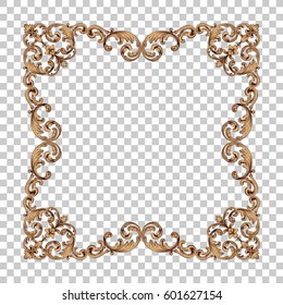 Vintage baroque ornament retro pattern antique style acanthus. Decorative design element filigree calligraphy vector. You can use for wedding decoration of greeting card and laser cutting