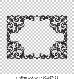 Vintage baroque ornament retro pattern antique style acanthus. Decorative design element filigree calligraphy vector. You can use for wedding decoration of greeting card and laser cutting