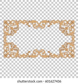 Vintage baroque ornament retro pattern antique style acanthus. Decorative design element filigree calligraphy vector. You can use for wedding decoration of greeting card and laser cutting