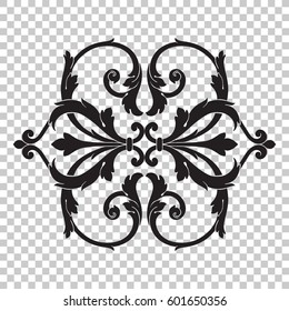 Vintage baroque ornament retro pattern antique style acanthus. Decorative design element filigree calligraphy vector. You can use for wedding decoration of greeting card and laser cutting.