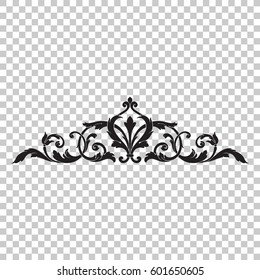 Vintage baroque ornament retro pattern antique style acanthus. Decorative design element filigree calligraphy vector. You can use for wedding decoration of greeting card and laser cutting.