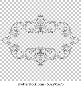 vintage baroque ornament retro pattern antique style acanthus. Decorative design element filigree calligraphy vector. You can use for wedding decoration of greeting card and laser cutting.