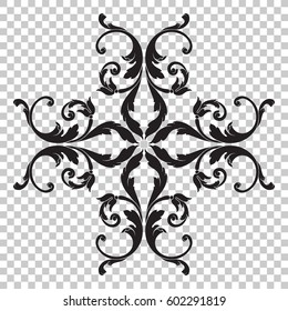 vintage baroque ornament retro pattern antique style acanthus. Decorative design element filigree calligraphy vector. You can use for wedding decoration of greeting card and laser cutting.
