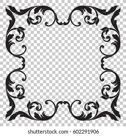 vintage baroque ornament retro pattern antique style acanthus. Decorative design element filigree calligraphy vector. You can use for wedding decoration of greeting card and laser cutting.