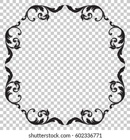 Vintage baroque ornament retro pattern antique style acanthus. Decorative design element filigree calligraphy vector. You can use for wedding decoration of greeting card and laser cutting.