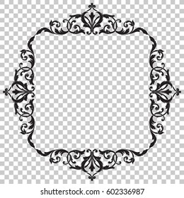 Vintage baroque ornament retro pattern antique style acanthus. Decorative design element filigree calligraphy vector. You can use for wedding decoration of greeting card and laser cutting.