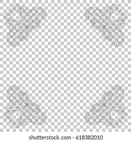 Vintage baroque ornament retro pattern antique style acanthus. Decorative design element filigree calligraphy vector. You can use for wedding decoration of greeting card and laser cutting.