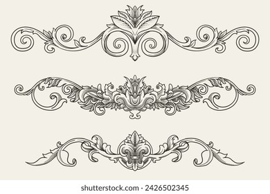 Vintage baroque ornament in Victorian style