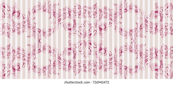 Vintage Baroque pattern. Imperial style Vector decor background. Luxury Classic ornament. Royal Victorian texture for birthday, wedding, textile print, wallpaper