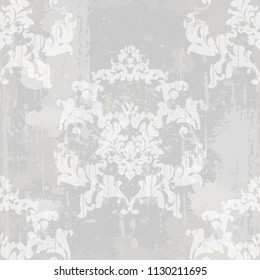 Vintage baroque pattern texture ornament Vector. Old effect style decors