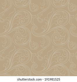 Vintage baroque scroll design element motif pattern vector