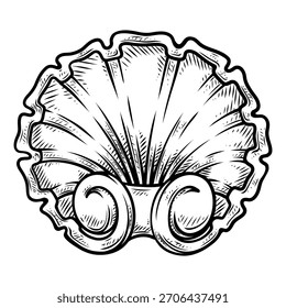 Ilustración vectorial barroca vintage con dibujo de arte lineal