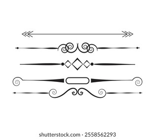 Vintage Baroque Victorian border ornament frame floral leaf. Floral decorative ornaments. Set of flower branches. Vector illustration EPS 10