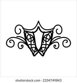 Vintage Baroque Victorian frame floral border ornament leaf scroll engraved retro floral decorative design pattern black and white tattoo Japanese filigree calligraphy vector batik, illustration class
