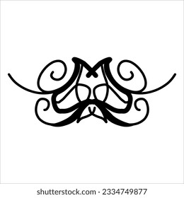 Vintage Baroque Victorian frame floral border ornament leaf scroll engraved retro floral decorative design pattern black and white tattoo Japanese filigree calligraphy vector batik, illustration class