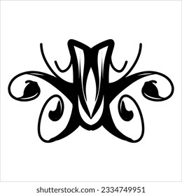 Vintage Baroque Victorian frame floral border ornament leaf scroll engraved retro floral decorative design pattern black and white tattoo Japanese filigree calligraphy vector batik, illustration class