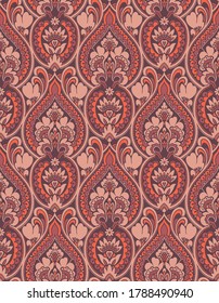 vintage baroque wallpaper seamless artwork, vector, 70s, retro apparel