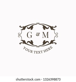 Vintage baroque wedding invitation design