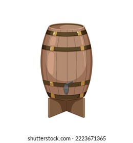 vintage barrel wine cartoon. vintage barrel wine sign. isolated symbol vector illustration