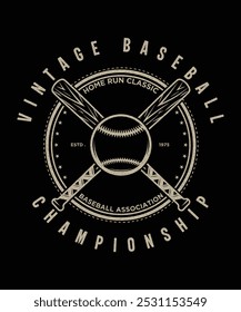 Vintage baseball Championship t-shirt Design