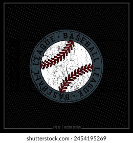 Vintage baseball, Distressed Baseball, Baseball, Team, Sports Emblem, Ball