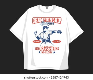 Vintage baseball graphic t shirt design for print, sport t shirt design with baseball theme. Baseball graphic t-shirt for pod