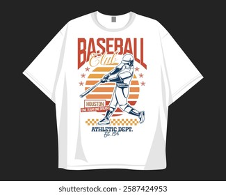 Vintage baseball graphic t shirt design for print, sport t shirt design with baseball theme. Baseball graphic t-shirt for pod