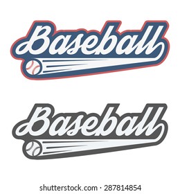 Vintage baseball label and badge. Vector Illustration isolated on white background.