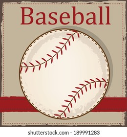 Vintage baseball layout for scrapbooking, cards or backgrounds, vector format