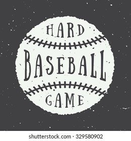 Vintage Baseball Logo, Emblem, Badge. Vector Illustration